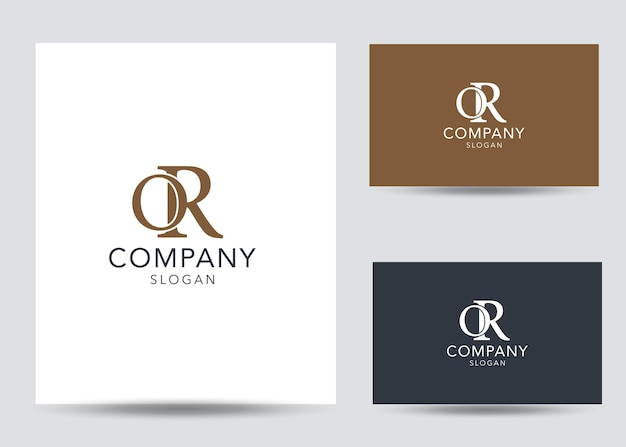 Modern monogram initial letter or logo design template