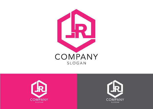Modern monogram initial letter lr logo design template