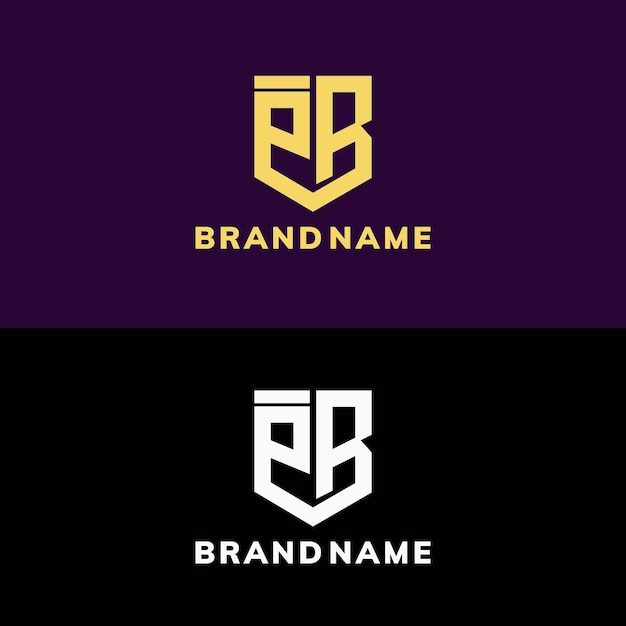 Vector modern monogram initial letter pb logo design template