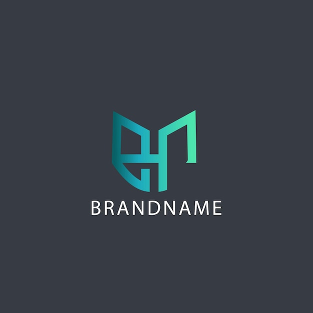 Modern monogram initial letter pht logo design template