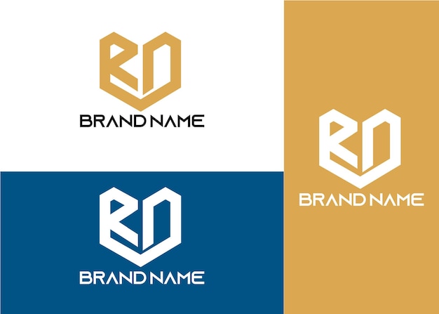 Modern monogram initial letter ro logo design template