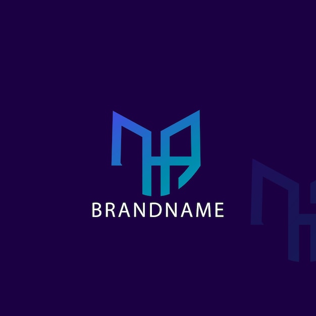 Modern monogram initial letter tha logo template