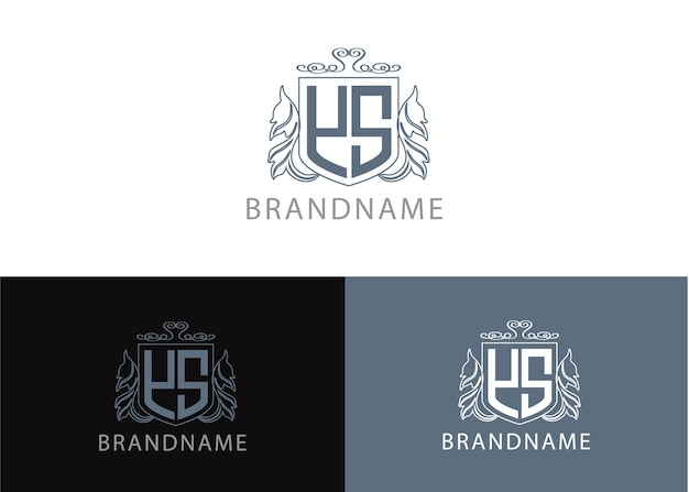 Modern monogram initial letter ys logo template