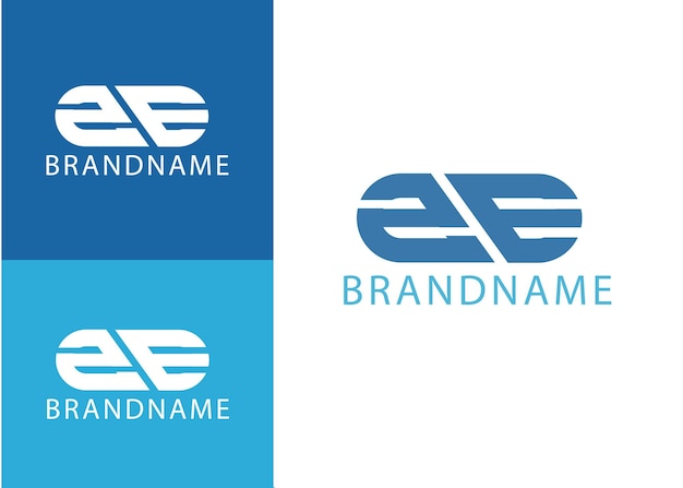 Modello di progettazione del logo ze lettera iniziale monogramma moderno