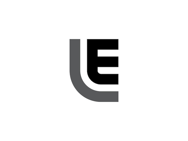 modern monogram LE or EL logo design