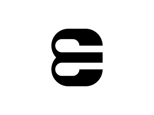 Vector modern monogram letter e logo design