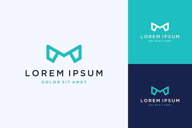 modern monogram logo-ontwerp of initialen letter M met lijntekeningen