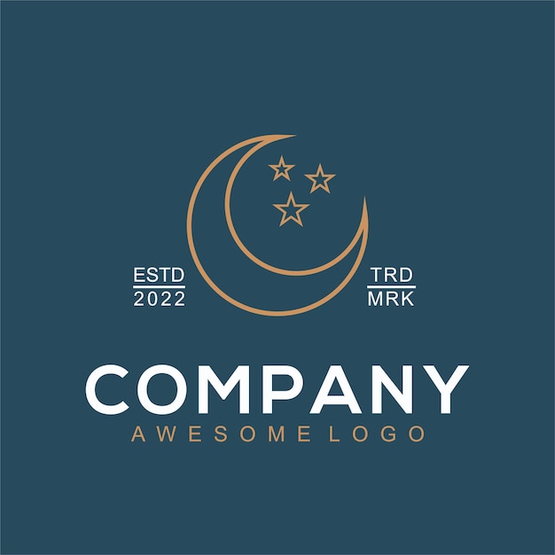 Modern moon logo line company