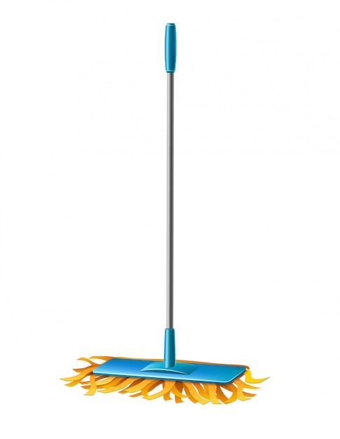 Modern mop with fibers for household chores