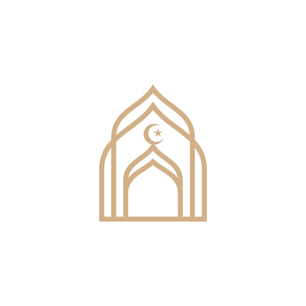 modern mosque islamic logo vector design.