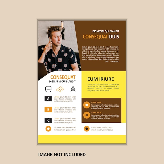 Vector modern multipurpose flyer template fully editable and print read