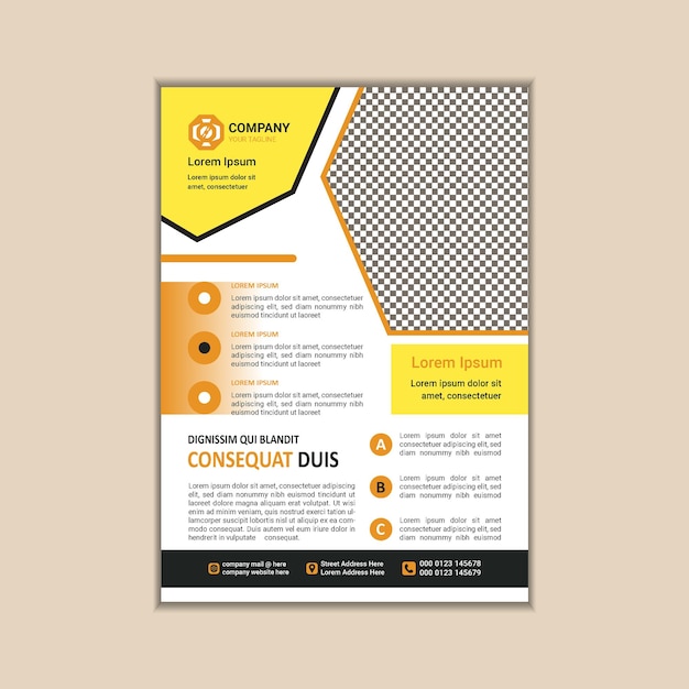 Modern Multipurpose Flyer Template Fully Editable and Print Ready A4 Size With Bleed