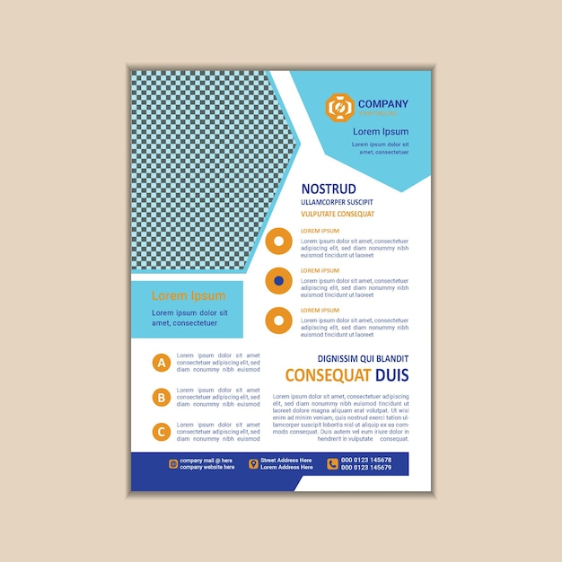 Vector modern multipurpose flyer template fully editable and print ready a4 size with bleed