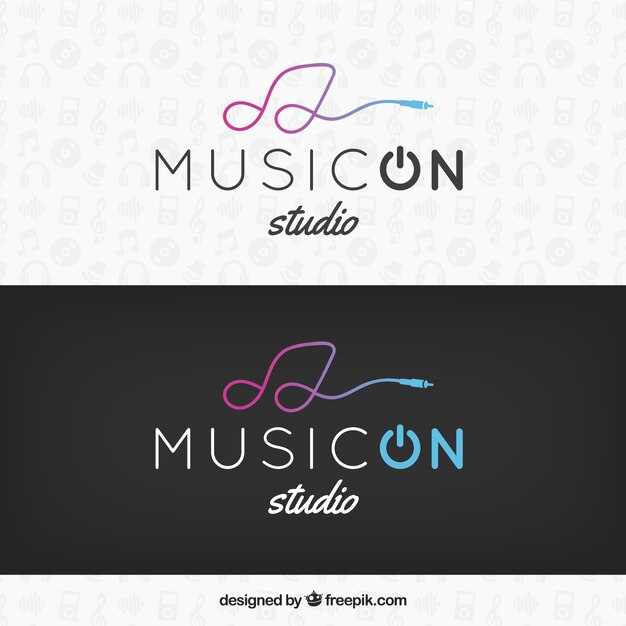 Modern musical logo template