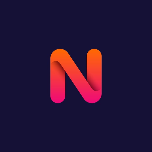 modern N logo vector