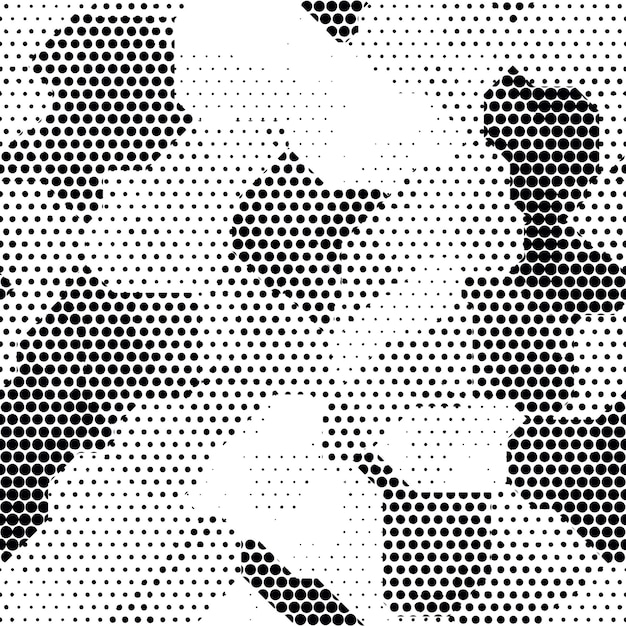 Modern naadloos patroon met stippen overgang halftoon in zwart-wit