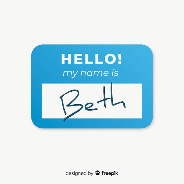 Vector modern name tag template