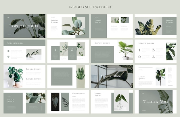 Vector modern nature theme presentation layout design
