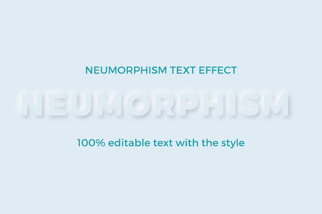 Vector modern neumorphism 3d bold text style effect