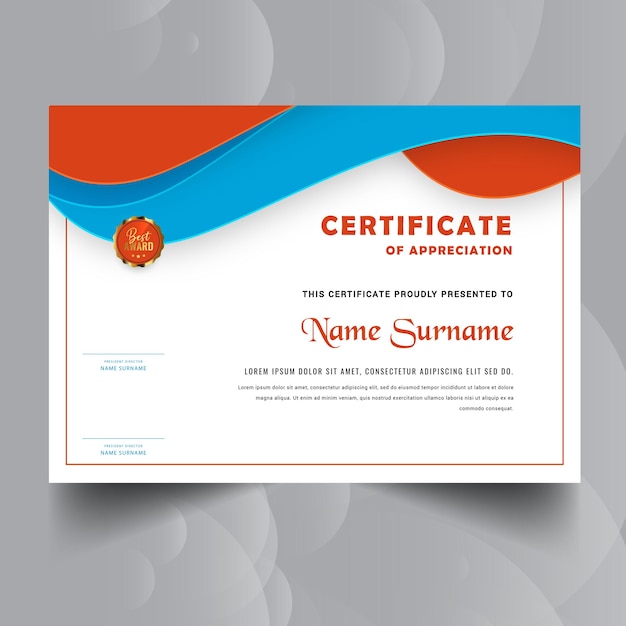 Modern new certificate template