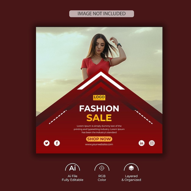 Modern new exclusive fashion instagram banner and facebook post or ads design template