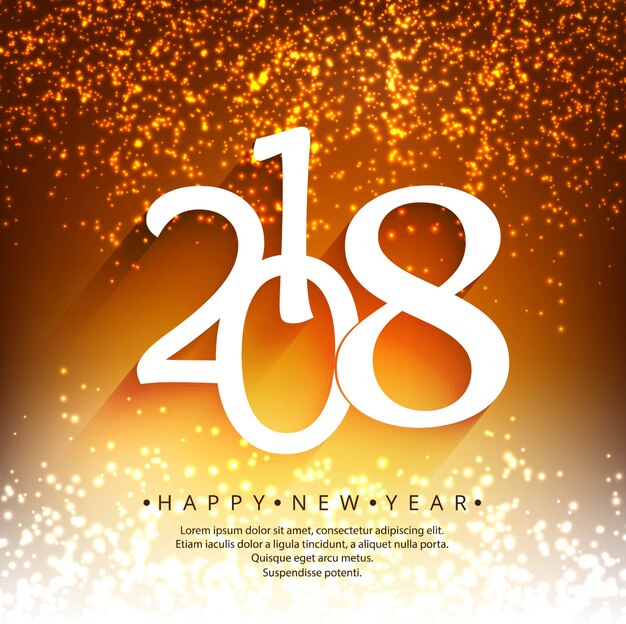 Modern new year 2018 bright background