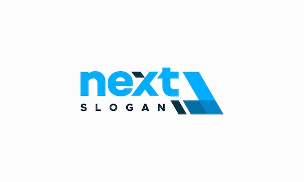 Modern Next Logo ontwerpt concept vector Pijl logo ontwerpt concept