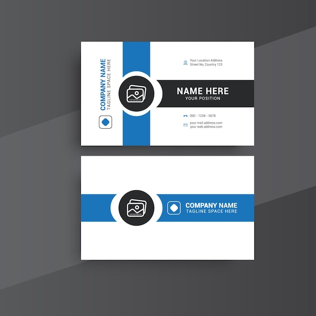 Vector modern nice elegant business card template with clean shapes