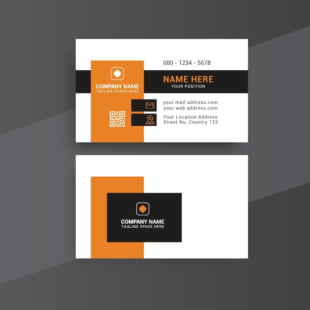 Modern nice Elegant business card template with clean shapes