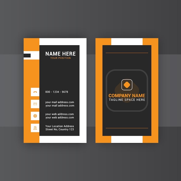 modern nice elegant business card template with clean shapes