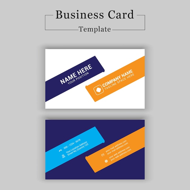 Vector modern nice elegant business card template with clean shapes