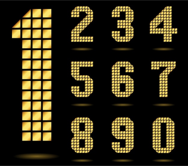 Vector modern numbers set.