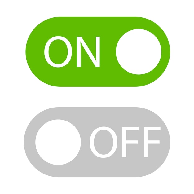 Modern on off buttons great design for any purposes. Vector illustration.