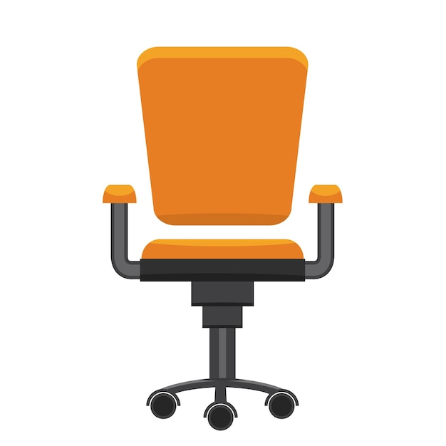 Modern office chair Flat design vector