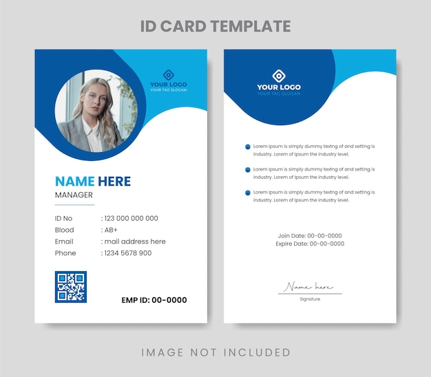 Modern official ID card template design