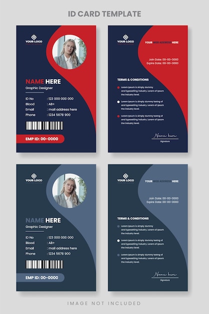 Modern official ID card template design