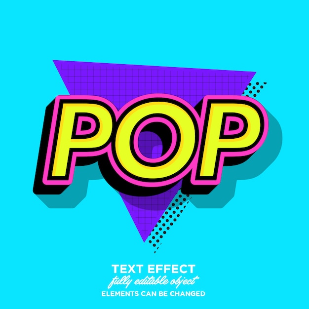 Modern old pop art font effect