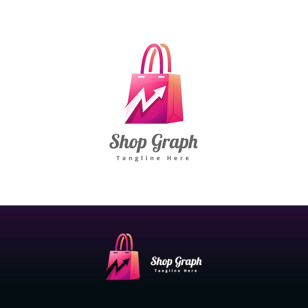 Modern online shopping logo template