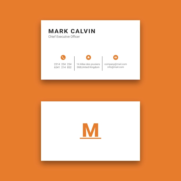 Modern Orange Business card