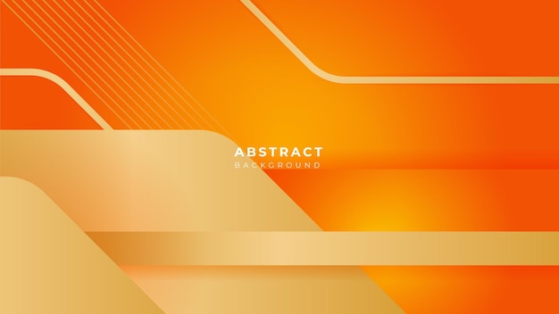 Modern orange and gold luxury abstract background