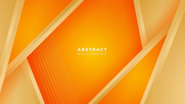 Modern orange and gold luxury abstract background