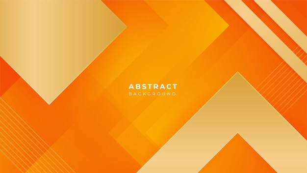 Modern orange and gold luxury abstract background