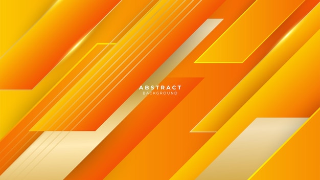 Modern orange and gold luxury abstract background