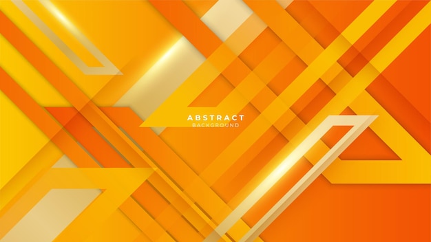 Modern orange and gold luxury abstract background