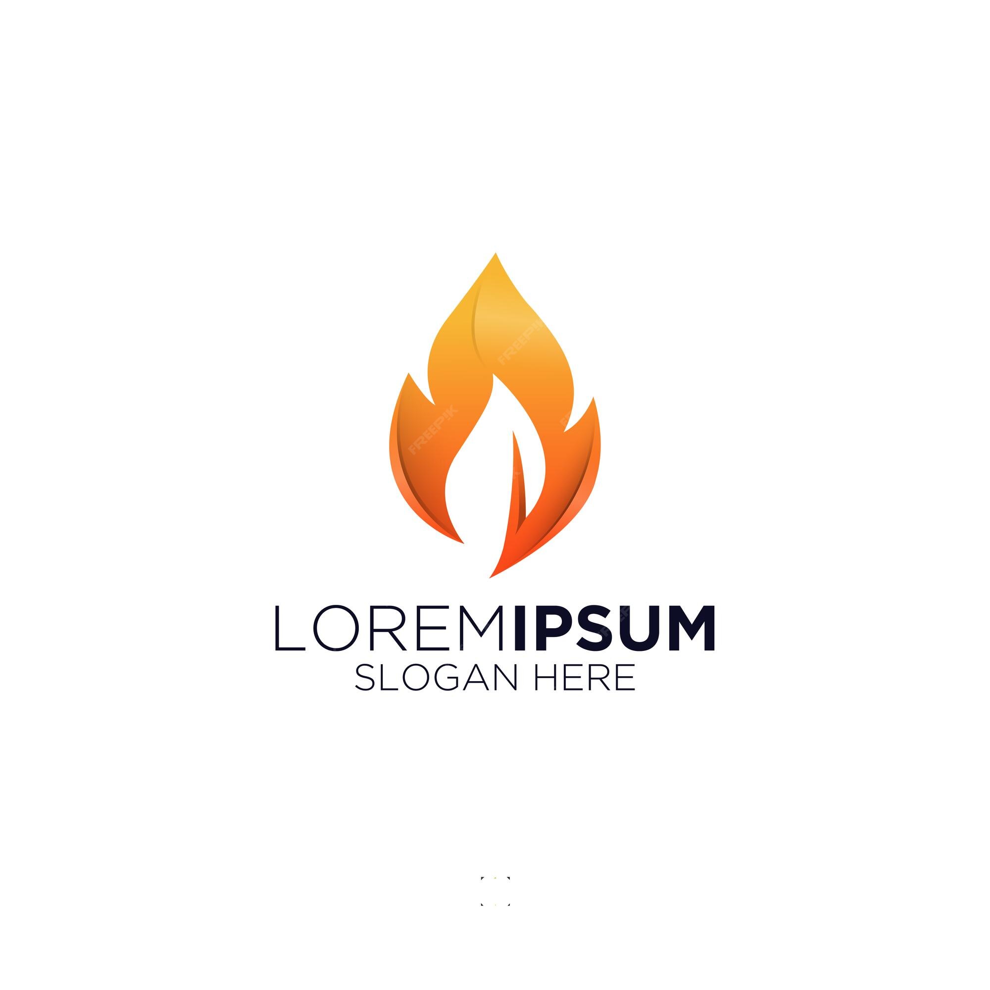 Premium Vector | Modern orange gradation flames logo