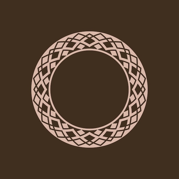 Vector modern ornamental circle frame border decorative pattern