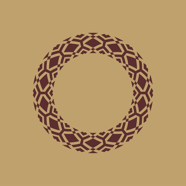 modern ornamental circle frame border decorative pattern