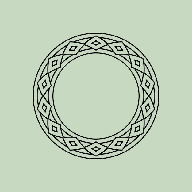 modern ornamental circle frame border decorative pattern