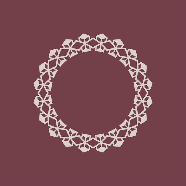 Vector modern ornamental circle frame border decorative pattern