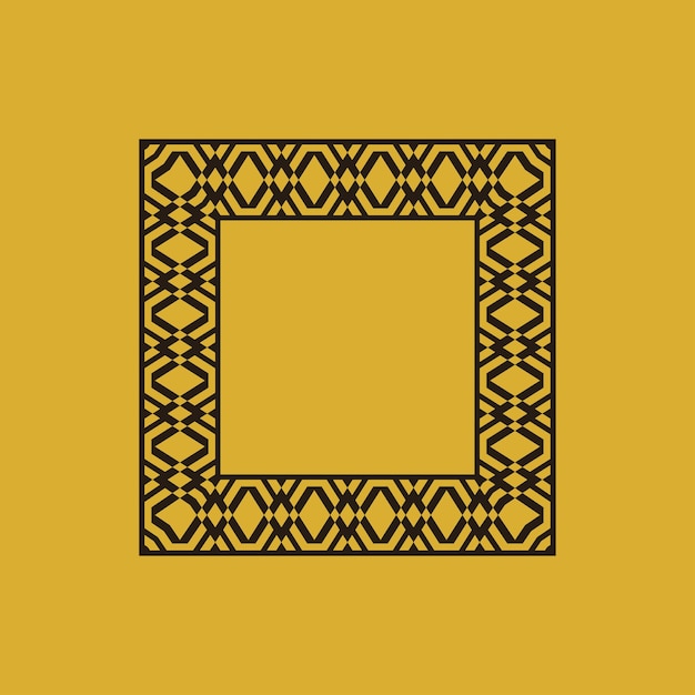 modern ornamental square frame border decorative pattern